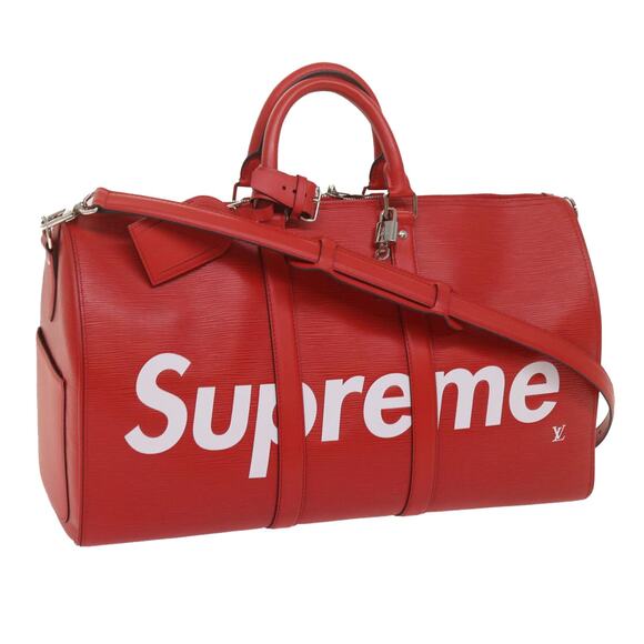 LOUIS VUITTON Epi Supreme Keepall Bandouliere 45 Bag Red M53419 - Picture 1 of 16